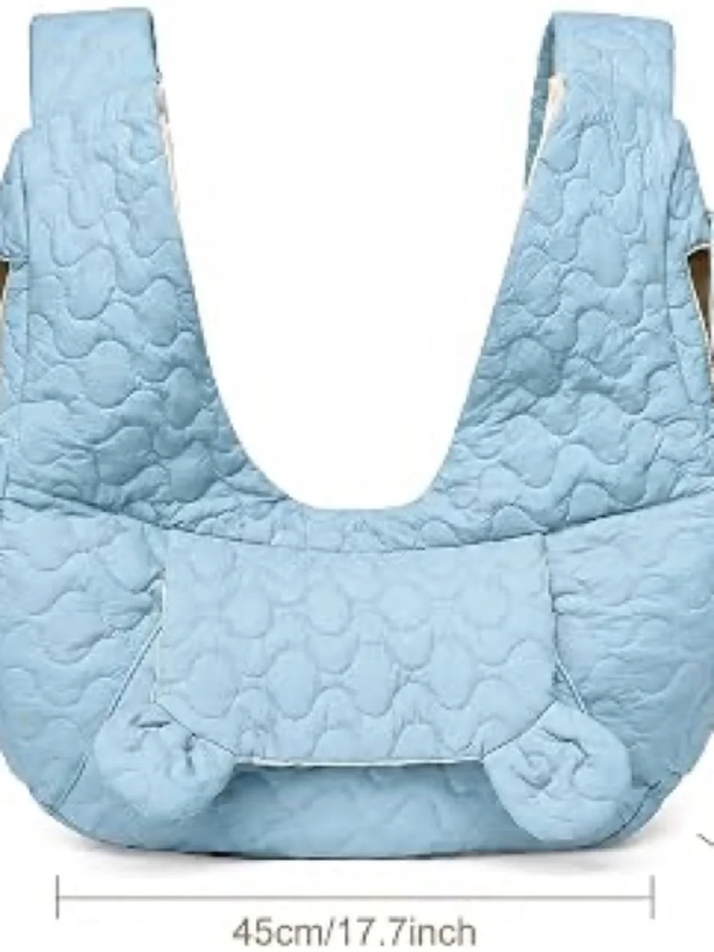 Quilted Front Pet Carrier Slings Bag for Small Dogs & Cats – Pastel Blue